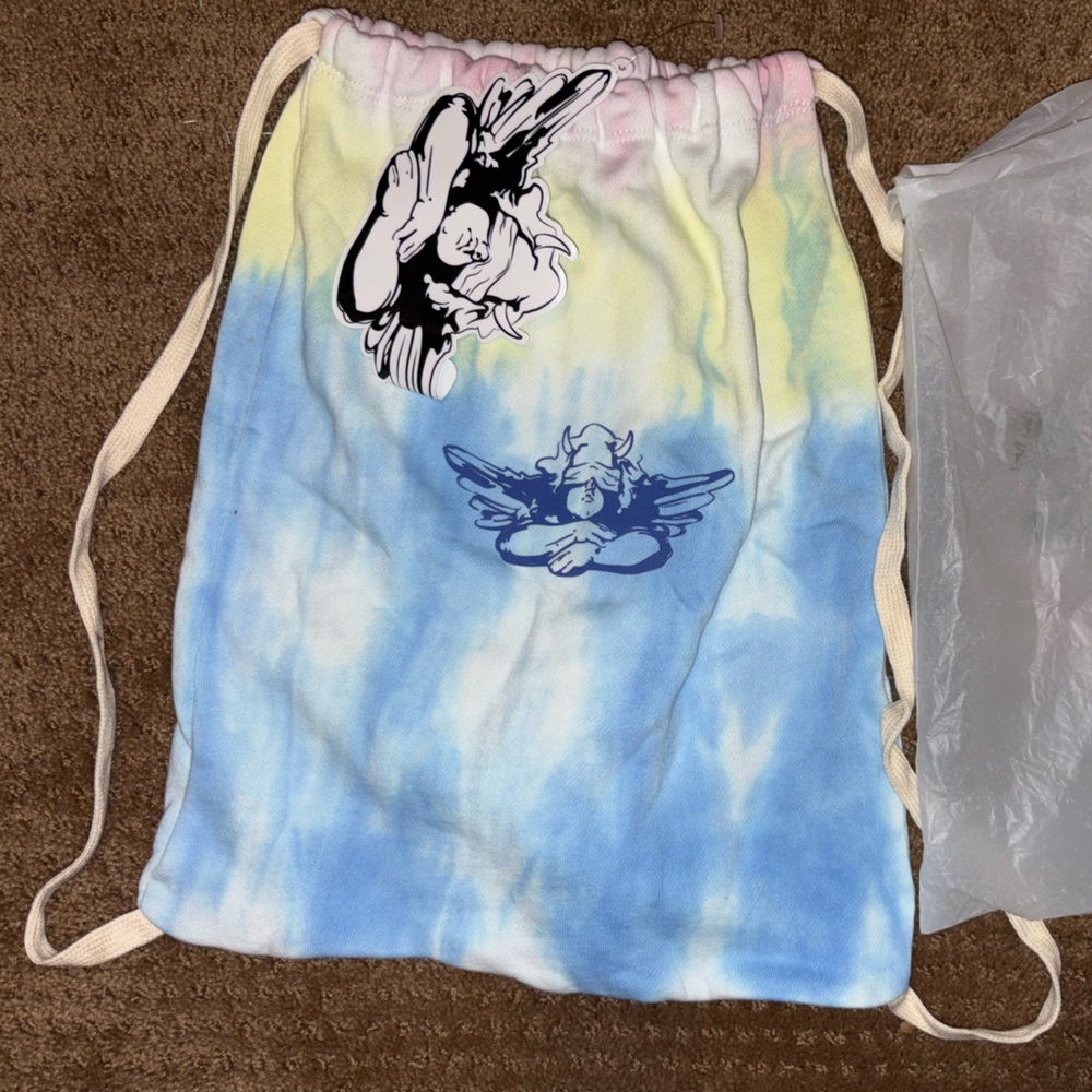 NWT Boys Lie Unreleased Cotton Candy Drawstring Tie Dye Backpack‎ w/signature